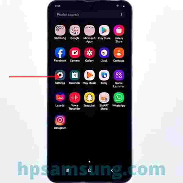 tampilan menu samsung a50