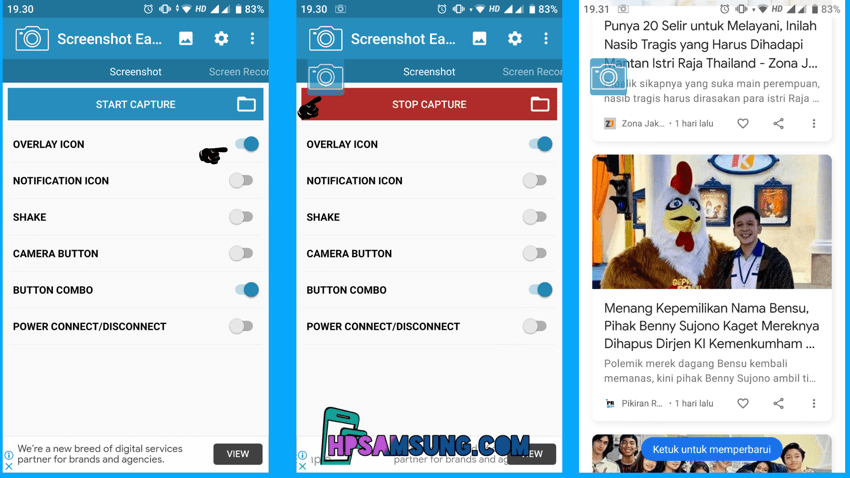 cara screenshot samsung tab pakai aplikasi