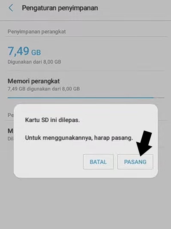 kenapa kartu sd tidak terbaca di hp samsung j2